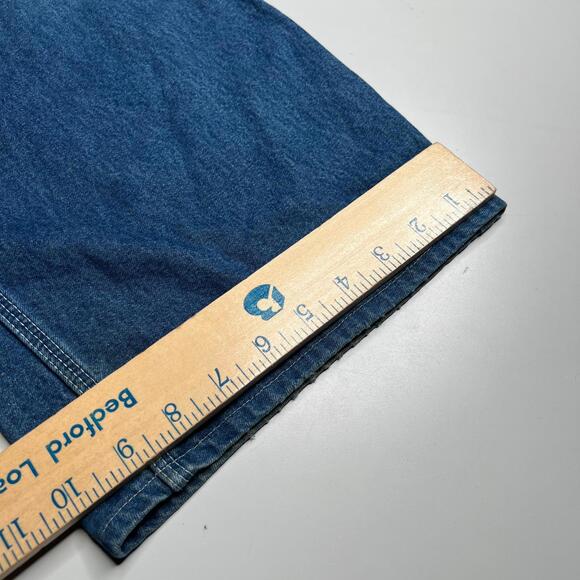 Carhartt Denim Bib Overalls 36x30 Blue Workwear Dungarees Made in Nicaragua - Picture 2 of 14